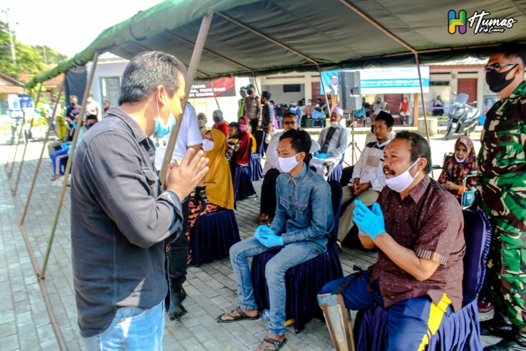 Bupati Ciamis, Sambut Kedatangan Rombongan Touring Baksos HUT Bhayangkara