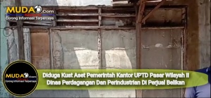 Diduga Kuat Kantor UPTD Pasar Wilayah II Dinas Perdagangan dan Perindustrian Diperjual Belikan