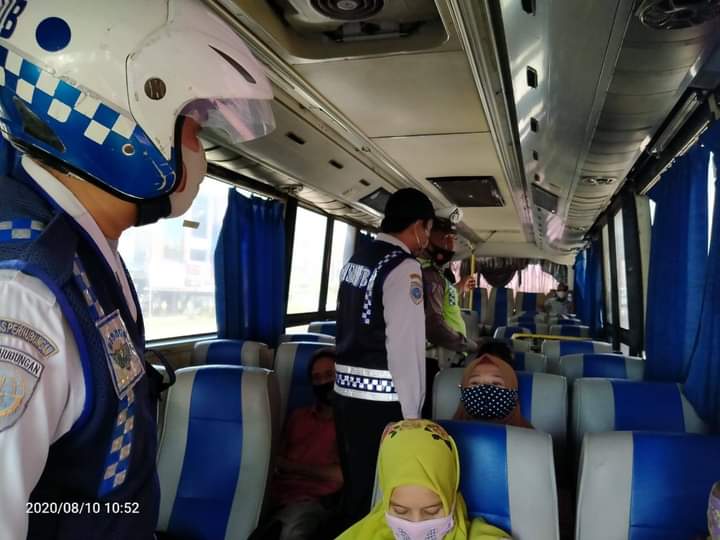 Angkutan Umum jadi Sasaran Razia Masker