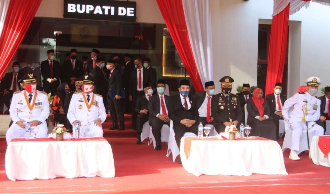 Kapolresta Deli Serdang, Hadiri Upacara Hut RI Ke-75 Di Kantor Bupati Deli Serdang