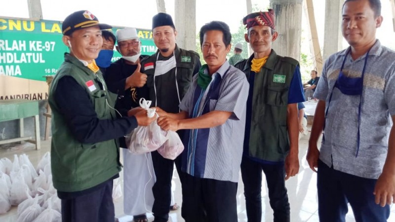 NU Lampung Selatan, Sambut Para Petani yang Jalan Kaki dari Sumut dengan Daging Kurban