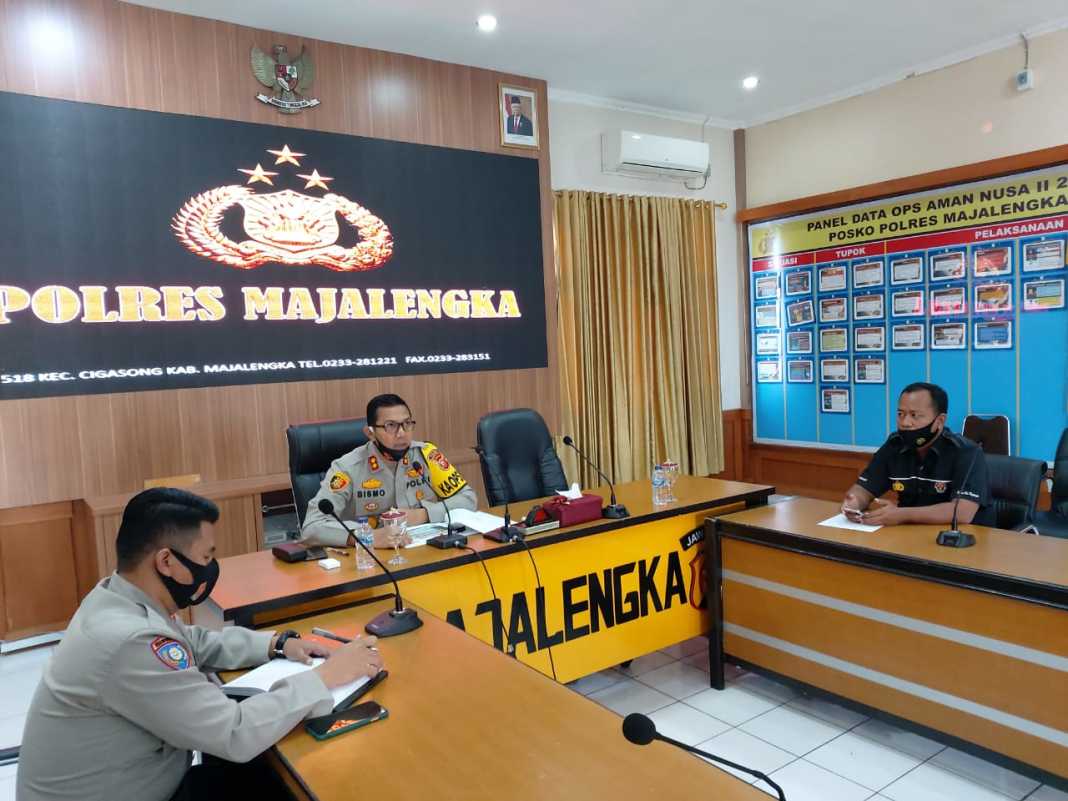 Kapolres Majalengka, Jadi Narasumber Zoom Meeting Pelatihan Pengendalian Karhutla