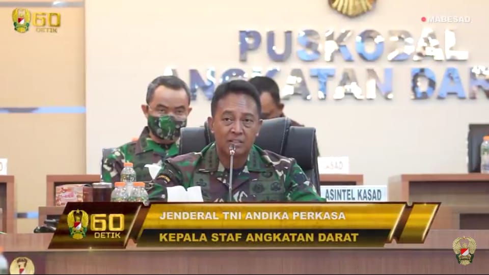 Kasad Andika Perkasa, Teleconference Pantau Keadaan Istri Prajurit yang Terdampak Covid-19⁣⁣⁣⁣⁣⁣
