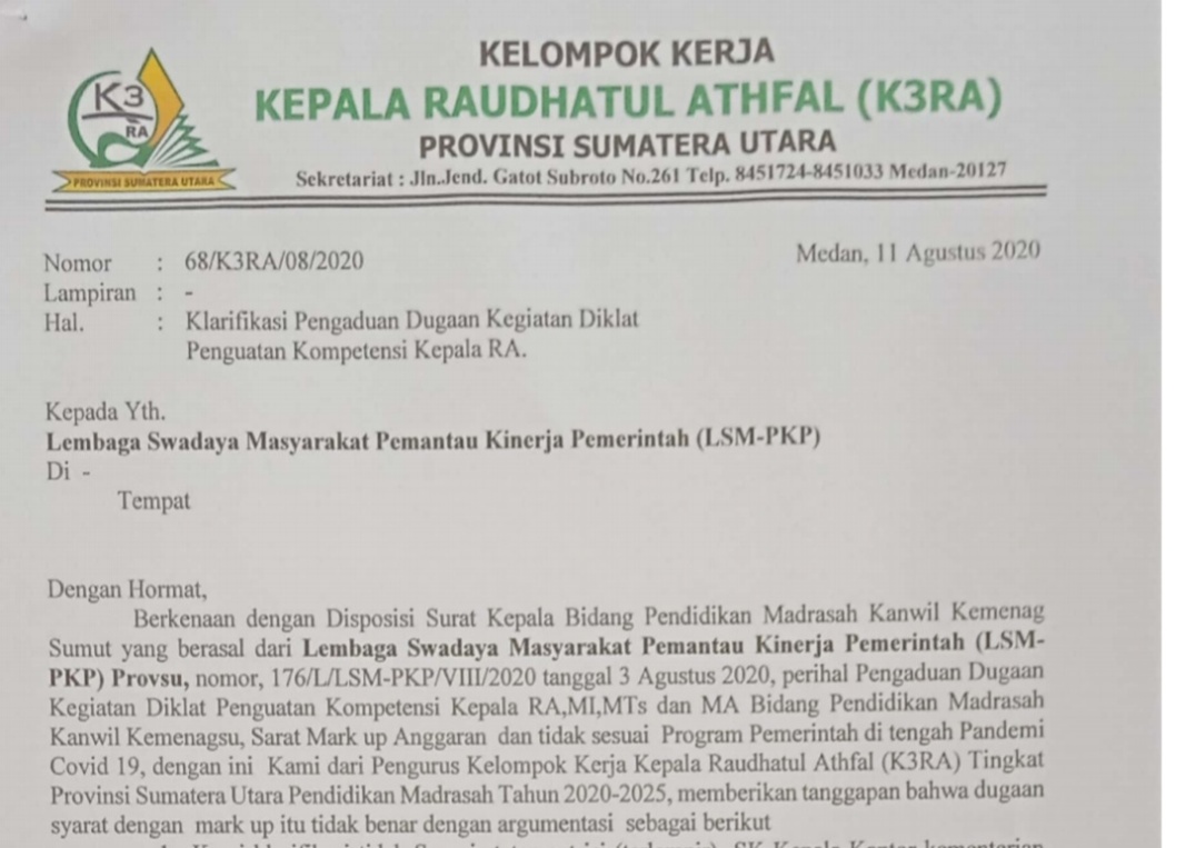 Gugus Tugas Covid-19 Tebing Tinggi, Kecolongan Bimtek Kemenag Sumut Sudah Sampai 13 Angkatan