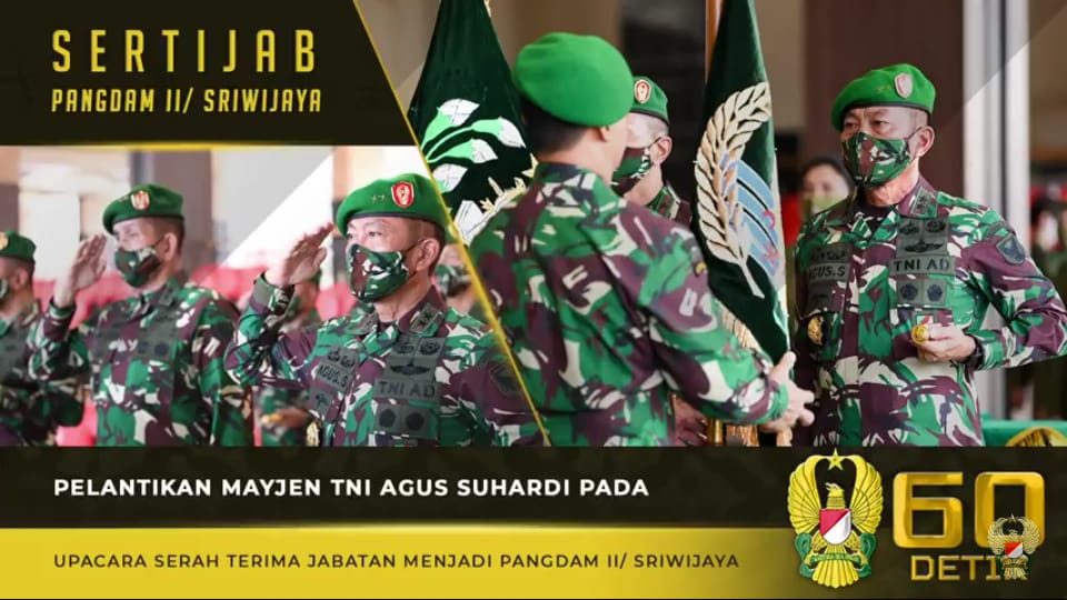 TNI Angkatan Darat, Mayjen TNI Agus Suhardi Jabat Pangdam II/ Sriwijaya