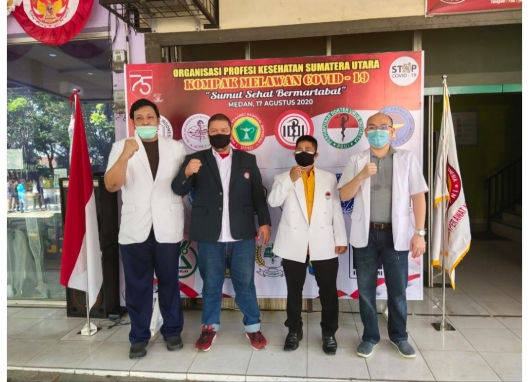 Merdeka dari COVID-19, Organisasi Profesi Kesehatan Se Sumut Komitmen Lawan COVID-19