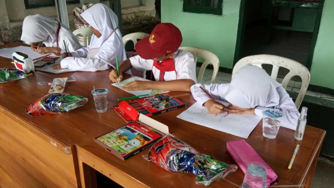 Peringati HUT RI ke-75, Koramil 1316/Pamarican Gelar Lomba Menggambar dan Kaligrafi