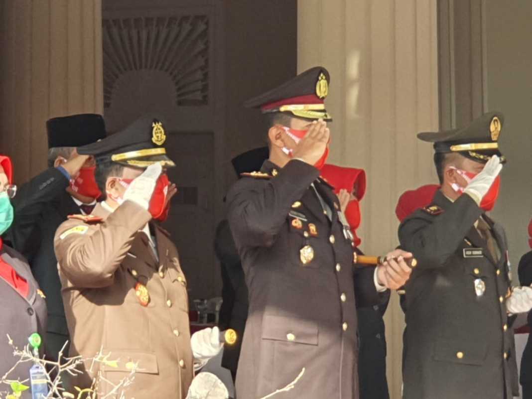 Kapolres Majalengka, Hadiri Upacara HUT RI ke-75 di Halaman Pendopo Kabupaten Majalengka