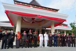 Kapolres Majalengka, Hadiri Upacara HUT RI ke-75 di Halaman Pendopo Kabupaten Majalengka
