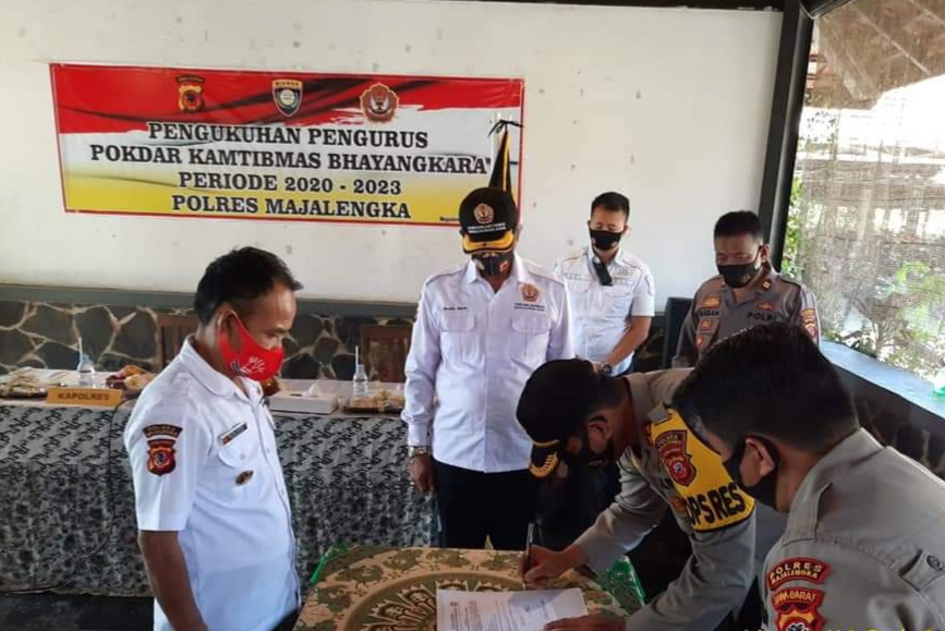 Kapolres Majalengka, Kukuhkan Pengurus Pokdarkamtibmas Bhayangkara Periode 2020-2023