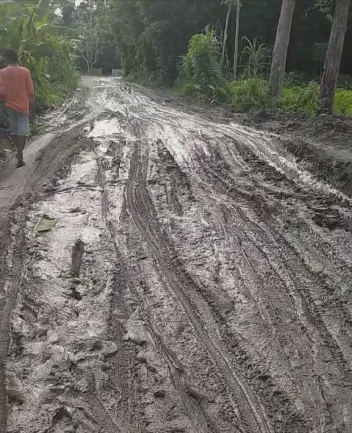 Jalan Rusak di Pertumbukan Langkat, Warga: Kami Bingung Ingin Lapor dengan Siapa