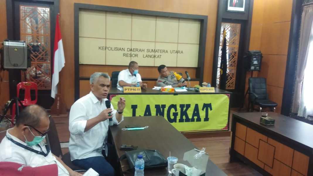 Kapolres Langkat, Terangkan Aksi Kekerasan Pembersihan Lahan PTPN II Lewat Broadcast Hoax