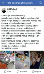 Seorang Anak di Wampu Langkat Derita Leukimia CML, Dwi Az-Zahra Butuh Uluran Tangan Kita