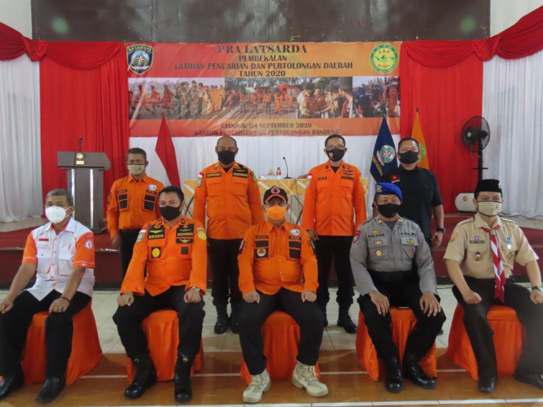 BPBD Cianjur, Gelar Pra Latsarda Kantor SAR Bandung 2020