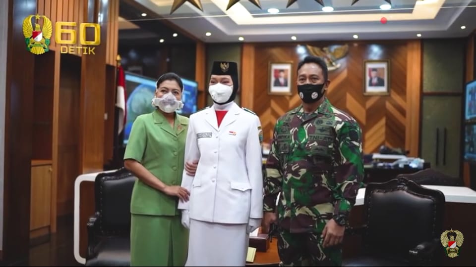 Kasad Andika Perkasa, dan Ketum Persit KCK Undang Sylvia Kartika Putri, Paskibraka Nasional 2020 Kasad Andika Perkasa, dan Ketum Persit KCK Undang Sylvia Kartika Putri, Paskibraka Nasional 2020