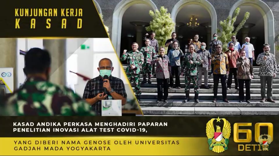 Kasad Andika Perkasa, Hadiri Pemaparan Penelitian Inovasi Alat Test COVID-19 di Universitas Gadjah Mada Kasad Andika Perkasa, Hadiri Pemaparan Penelitian Inovasi Alat Test COVID-19 di Universitas Gadjah Mada