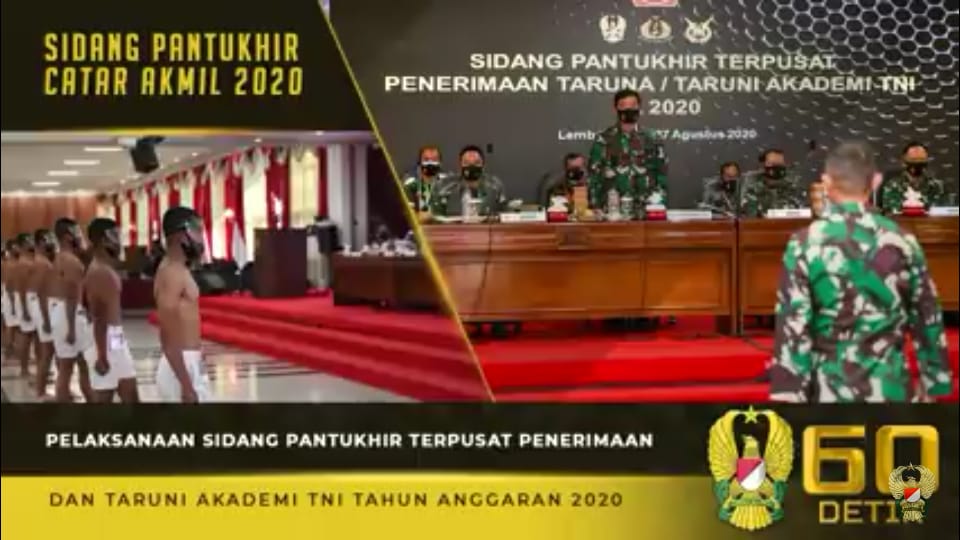 Sidang Pantukhir Terpusat Penerimaan Taruna dan Taruni Akademi TNI TA. 2020 Sidang Pantukhir Terpusat Penerimaan Taruna dan Taruni Akademi TNI TA. 2020