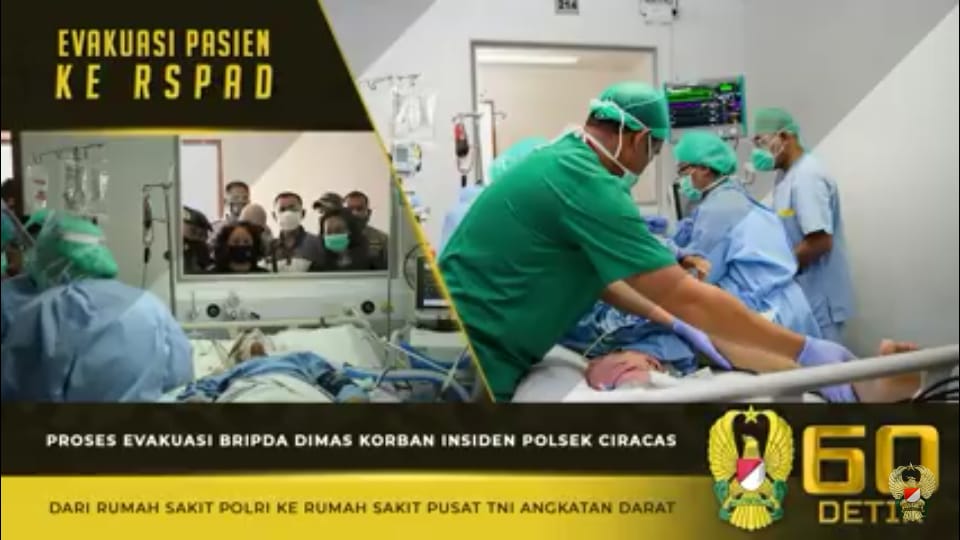 Penyerangan Polsek Ciracas, Pemindahan Bripda Dimas dari RS Polri ke RSPAD Gatot Soebroto Penyerangan Polsek Ciracas, Pemindahan Bripda Dimas dari RS Polri ke RSPAD Gatot Soebroto