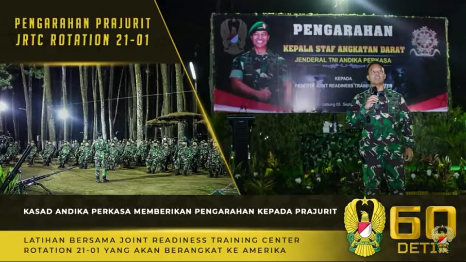 Kasad Andika Perkasa, Berikan Pengarahan kepada Prajurit JRTC 21-01 yang Akan ke Amerika⁣⁣⁣⁣⁣