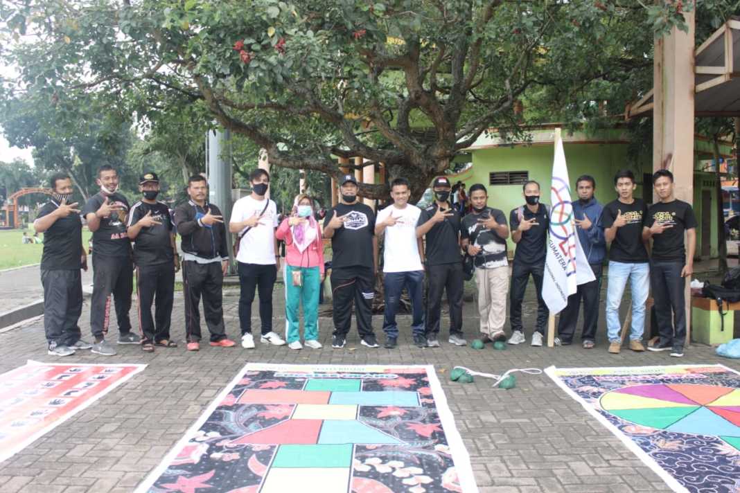 Sosialisasi Permaianan Rakyat dan Olahraga Tradisional Indonesia di Binjai