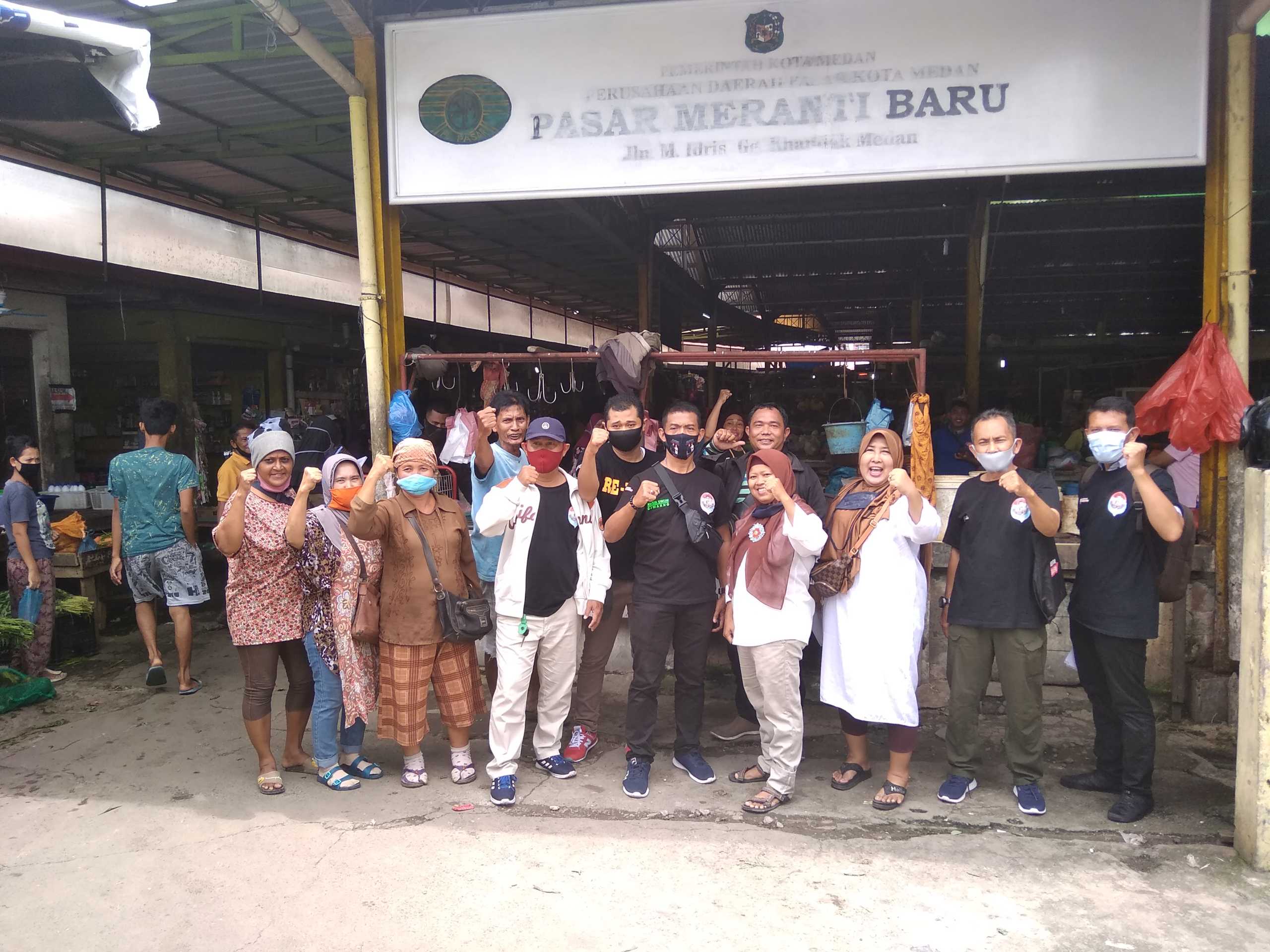Relawan Bobby Nasution, Dengarkan Keluhan Pedagang Pasar Meranti Baru
