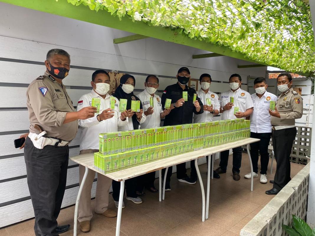 Corona Belum Berakhir, HMS Center dan Jamu Kenkona Gelar Baksos di Tasikmalaya