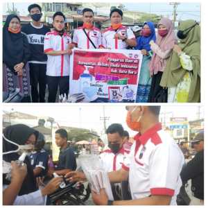 KAMI Batu Bara, Berbagi Masker dan Hand Sanitizer kepada Masyarakat (2)