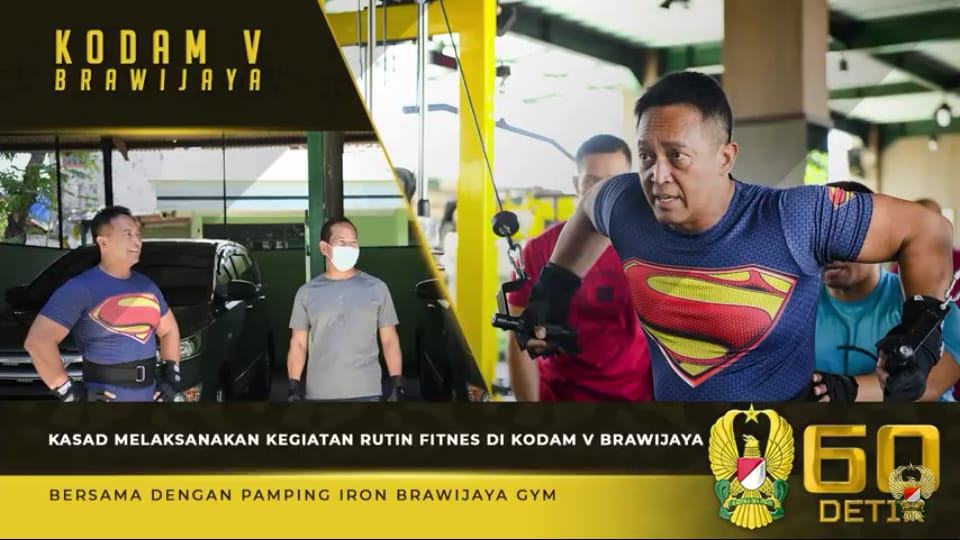 ⁣⁣Kasad Andika Perkasa, Melaksanakan Fitnes di Kodam V/Brawijaya