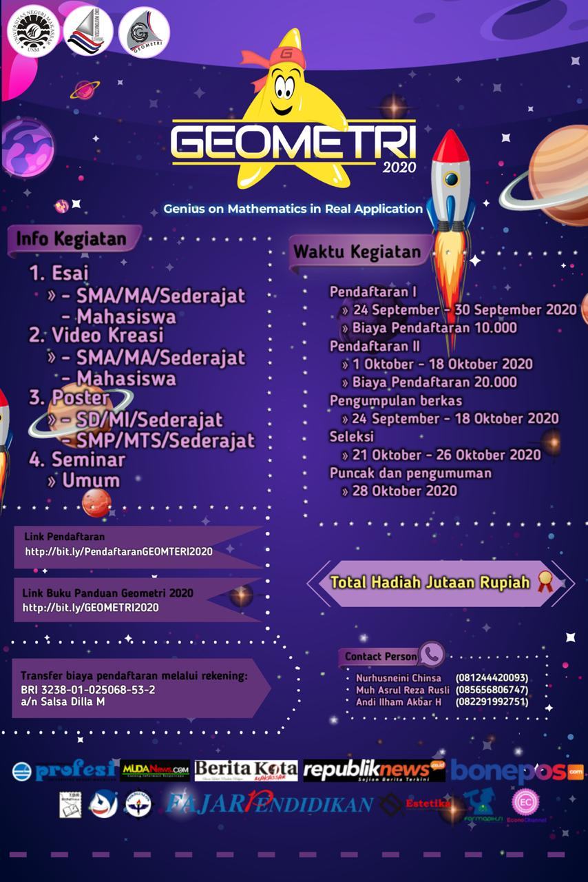 HMJ Matematika FMIPA UNM, Kembali Helat GEOMETRI 2020