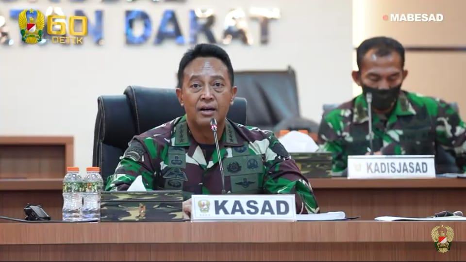 Kasad Andika Perkasa, Video Conference dengan Warrior Gym dan Satuan Penerima Peralatan Pembinaan Jasmani Kasad Andika Perkasa, Video Conference dengan Warrior Gym dan Satuan Penerima Peralatan Pembinaan Jasmani