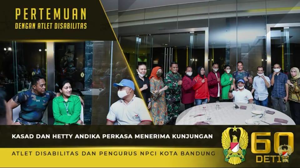 Kasad Andika Perkasa, Terima Kunjungan Pengurus NPCI dan Atlet Disabilitas