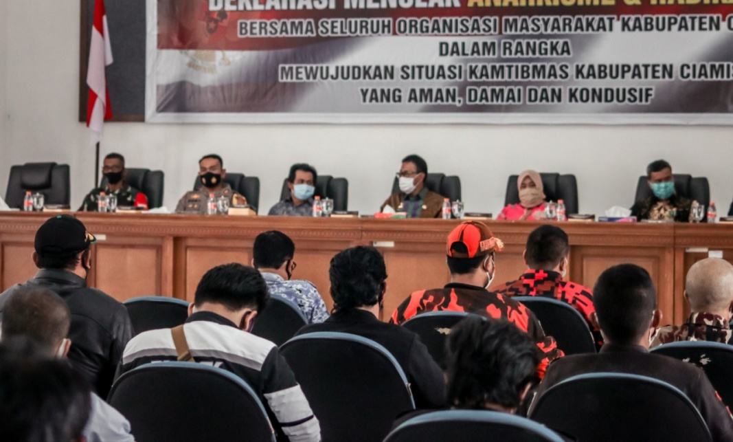 Bupati Ciamis, Bersama Elemen Masyarakat Gelar Deklarasi Tolak Anarkisme dan Radikalisme