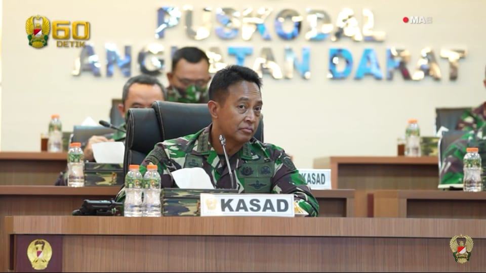 Kasad Andika Perkasa, Teleconference Berkala Bersama RSPAD dan RS TNI AD Kasad Andika Perkasa, Teleconference Berkala Bersama RSPAD dan RS TNI AD