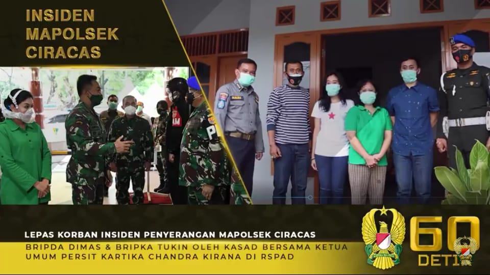 Kasad Andika Perkasa, Bersama Ketua Umum Persit KCK Lepas Korban Insiden Penyerangan Mapolsek Ciracas Kasad Andika Perkasa, Bersama Ketua Umum Persit KCK Lepas Korban Insiden Penyerangan Mapolsek Ciracas