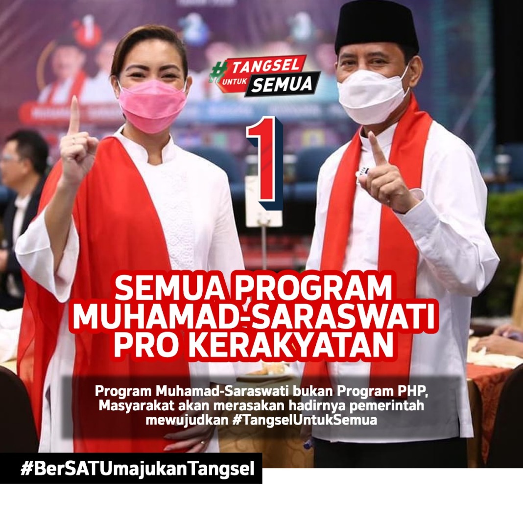 Calon Walikota dan Wakil Walikota Tangerang Selatan Muhammad-Saraswati, Dibanjiri Dukungan