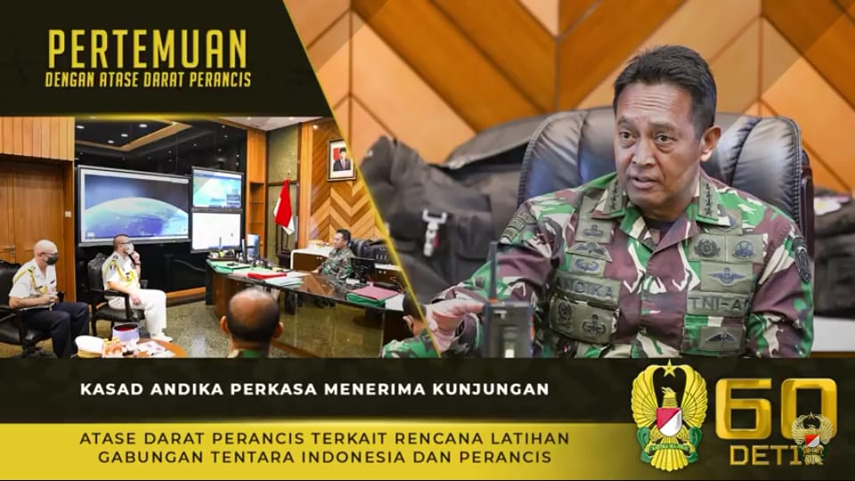 Kasad Andika Perkasa, Terima Kunjungan Atase Darat Prancis