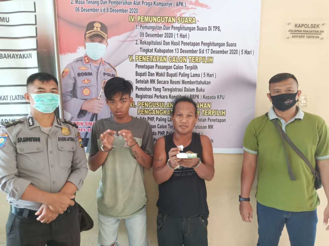 Polsek Dolok Masihul, Berhasil Sergap 2 Pria saat Transaksi Sabu (2)