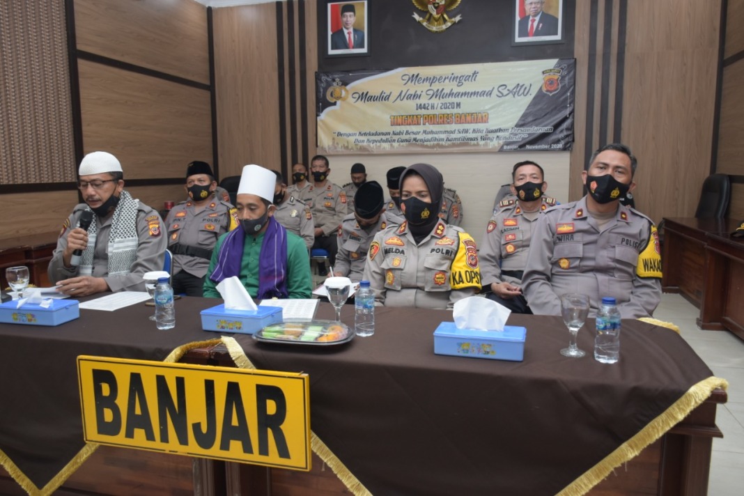 Polres Banjar, Gelar Peringatan Maulid Nabi Muhammad SAW 1442 H Secara Virtual