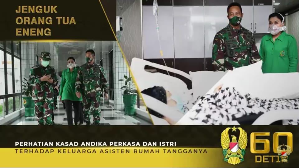 Kasad Andika Perkasa, Bersama Ketum Persit KCK Menjenguk Orang Tua Asisten Rumah Tangganya