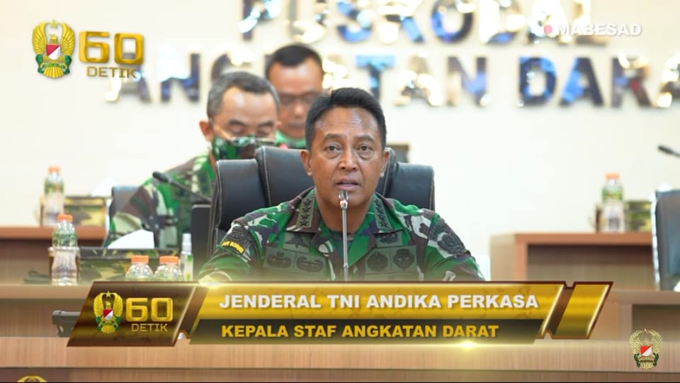 Kasad Andika Perkasa, ⁣Teleconference Berkala Terkait Pemantauan Pendistribusian PCR dan Penanganan COVID-19
