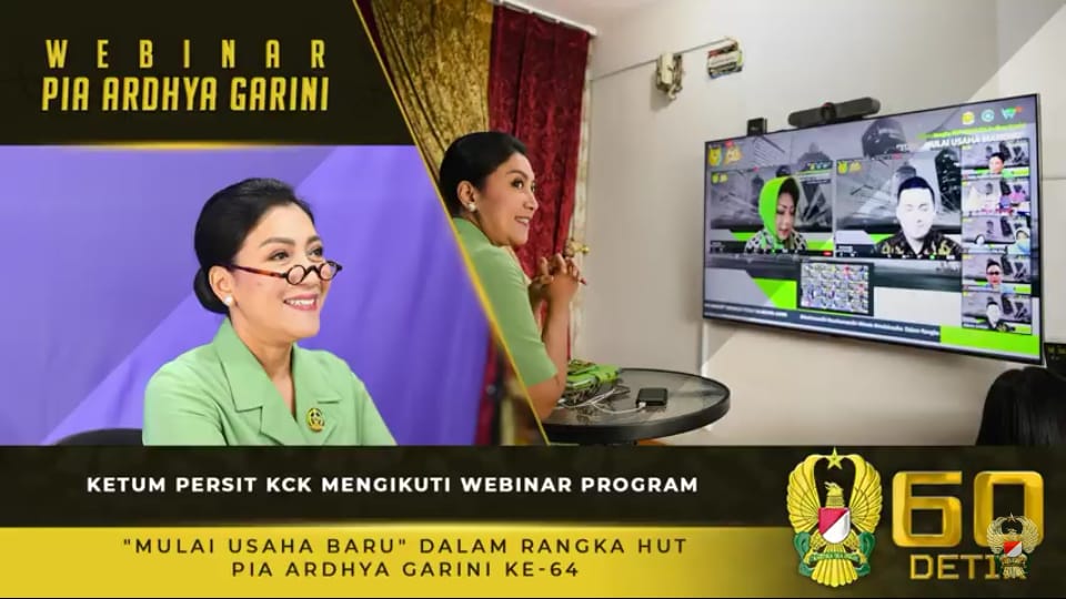 Ketua Umum Persit KCK, Mengikuti Webinar Program 'Mulai Usaha Baru'