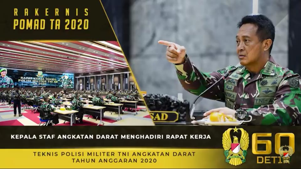 Kasad Andika Perkasa, Hadiri Rakernis POMAD Tahun Anggaran 2020