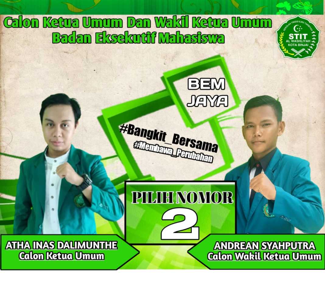 Jelang Pemilihan BEM STIT Al Washliyah, Dukungan Terus Mengalir untuk Atha-Andrean