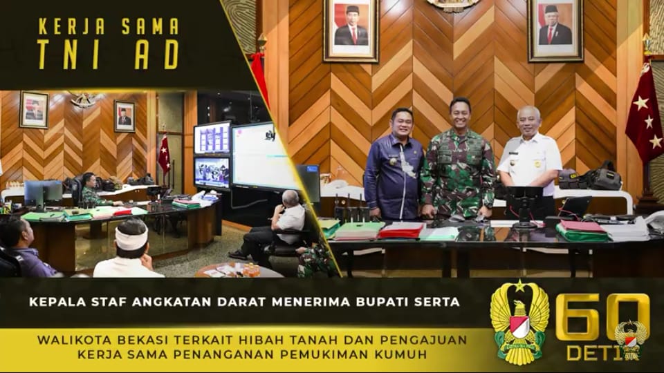 Kasad Andika Perkasa, Terima Kunjungan Bupati serta Wali Kota Bekasi