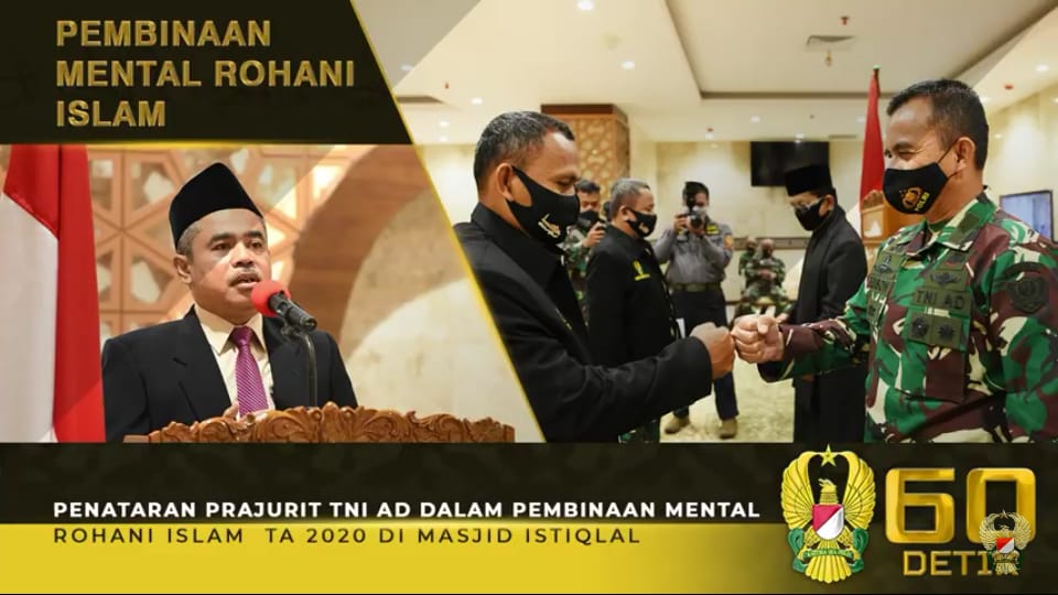 Penataran Prajurit TNI AD dalam Pembinaan Mental Rohani Islam TA 2020