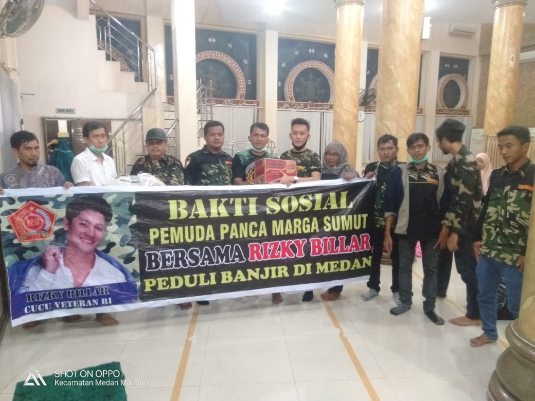 Cucu Veteran Serta PPM Bantu Meringankan Korban Banjir Medan dan Deli Serdang