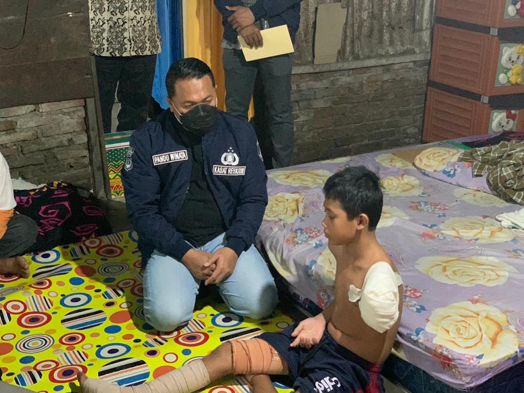Polisi Sergai, Santuni Pelajar Korban Tersengat Kabel Listrik
