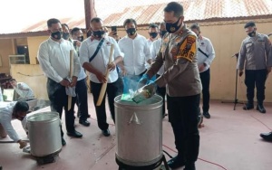 Polres Labuhanbatu, Musnahkan Narkotika Jenis Sabu Seberat 15 Kg