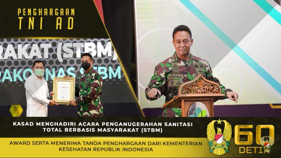 Kasad Andika Perkasa, Hadiri Acara Penganugerahan Sanitasi Total Berbasis Masyarakat Award