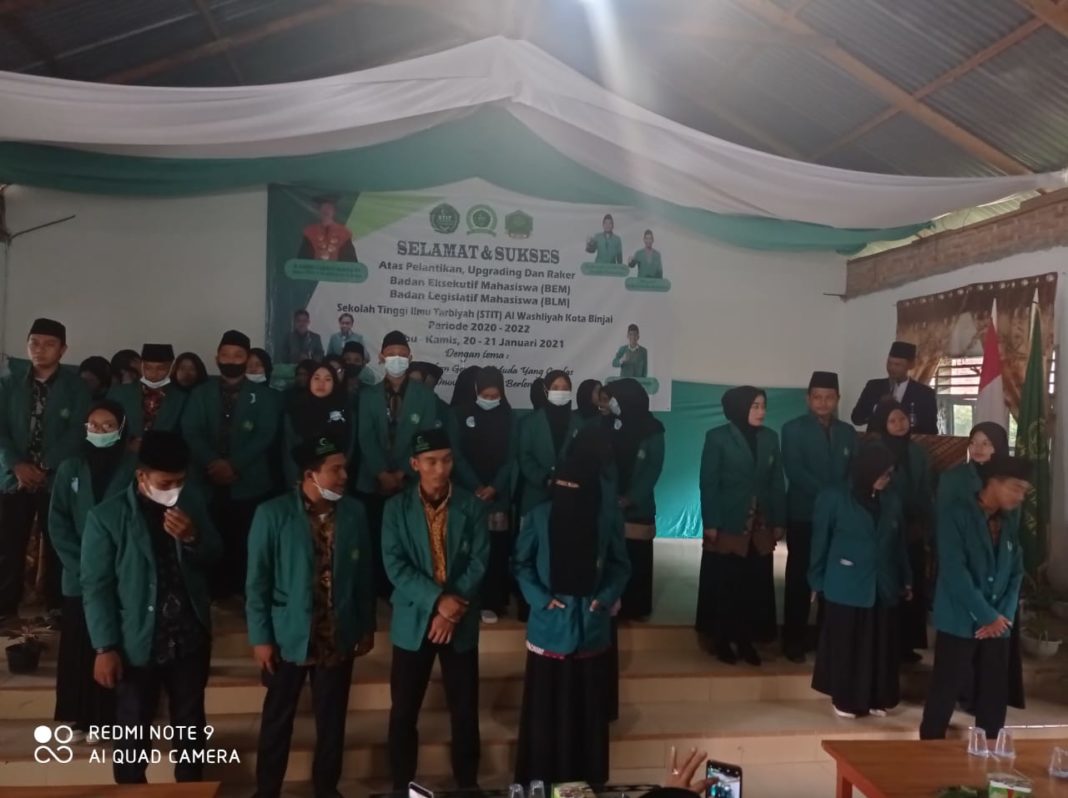 Resmi di Lantik, Rahmad Syahputra Nahkodai BEM STIT Al-Washliyah Kota Binjai